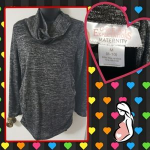 Cowl neck maternity sweater
